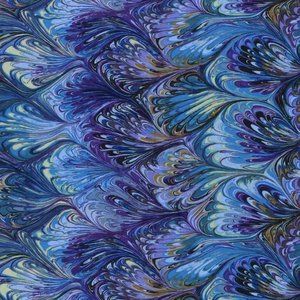 Blue & Purple Haze Fabric 100% Cotton 1 Yard